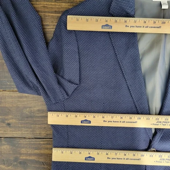 Joseph Abboud Men's Sport Coat Blazer Two Button Navy Polka Dots‎ Size XXL